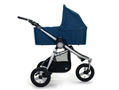 2020 Bumbleride Indie All Terrain Stroller with Era/ Indie/ Speed Bassinet in Maritime Blue Attached (fabric removed, optional). - Global