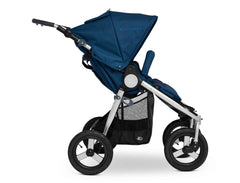 Bumbleride Indie Twin Stroller in Maritime Blue - Profile View. New Collection 2022.